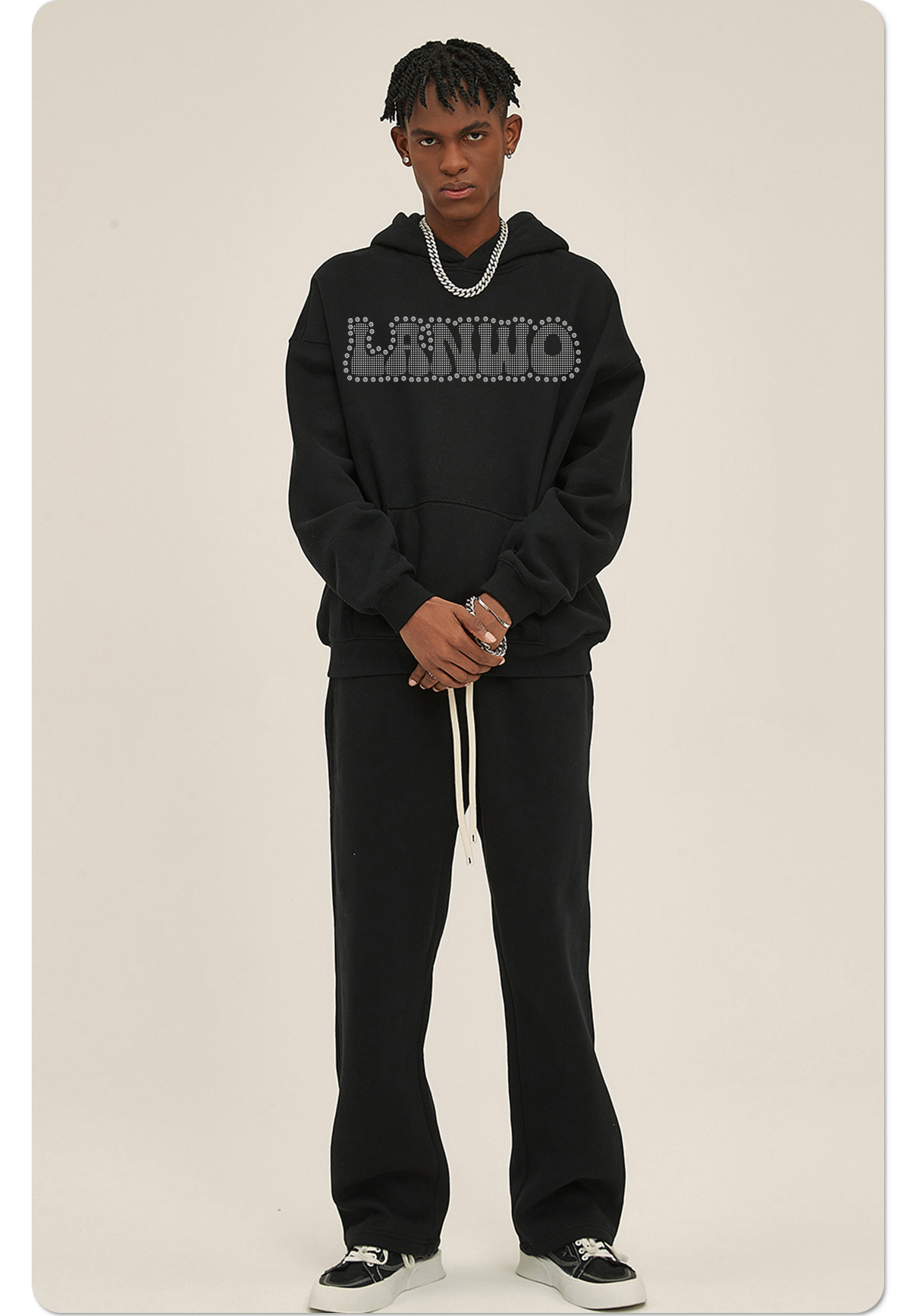 Custom Hoodie Pullover Sweatshirt Fashion Logo Custom Rhinestone Hoodies