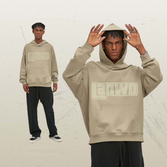 Custom Hoodie Pullover Sweatshirt Fashion Logo Custom Rhinestone Hoodies