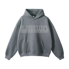 Custom Hoodie Pullover Sweatshirt Fashion Logo Custom Rhinestone Hoodies