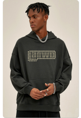 Custom Hoodie Pullover Sweatshirt Fashion Logo Custom Rhinestone Hoodies
