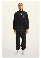 Men's Genuine Leather Jacket French 1.8mm Thick Sheepskin High-grade Embroidery