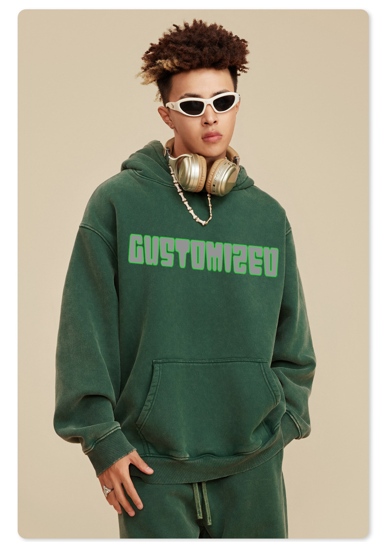 Custom Streetwear Boxy Blank White Fox Hoodie No Strings 100% Cotton High Quality French Terry 450gsm Hoodie Heren