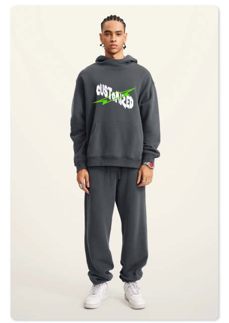 Custom Streetwear Fleece Hoodies High Weight Pullover Hoodie Men