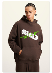 Custom Streetwear Fleece Hoodies High Weight Pullover Hoodie Men