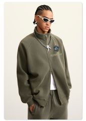 Men's Genuine Leather Jacket French 1.8mm Thick Sheepskin High-grade Embroidery