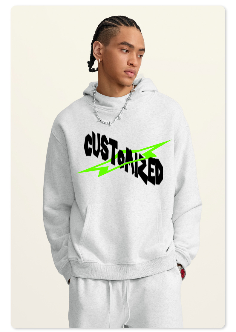 Custom Streetwear Fleece Hoodies High Weight Pullover Hoodie Men