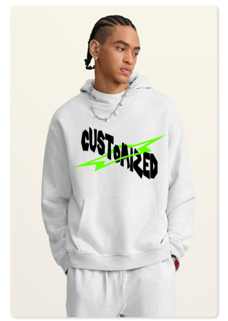 Custom Streetwear Fleece Hoodies High Weight Pullover Hoodie Men