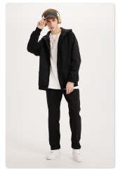 Custom Men Streetwear Heavyweight Grey Blank Boxy 450 Gsm Zip Up Hoodie 100% Cotton