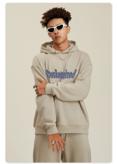 Fashion Design Oem Custom Printed Pullover 400gsm Fleece Sweatshirt Thick Oversized Boxy Fit Cropped Hoodie For Men