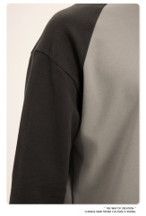 Custom Men's Sweatshirt Boxy Fitting Mock Neck Cotton Crewneck Streetwear Men's Hoodies & Sweatshirts Color-blocking sweatshirt