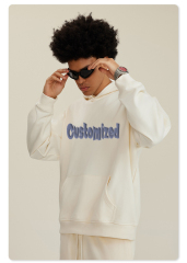 Fashion Design Oem Custom Printed Pullover 400gsm Fleece Sweatshirt Thick Oversized Boxy Fit Cropped Hoodie For Men