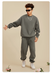 Hot Sale 440 Gsm Heavy Weight French Terry Pullover Sweater Wholesale Custom Logo Crew Neck Sweatshirt