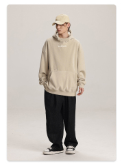 High Quality Pullover Thick Cotton Plain Hoodie In Bulk Custom Cropped Hoodie Men Puff Printed