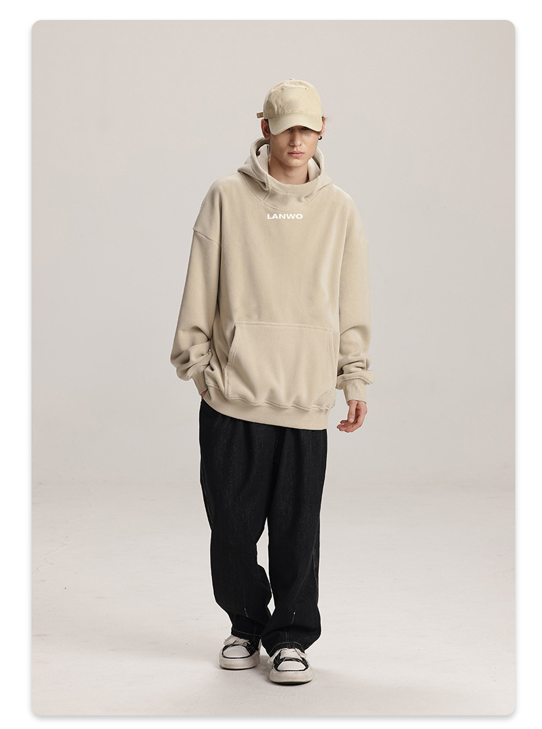 High Quality Pullover Thick Cotton Plain Hoodie In Bulk Custom Cropped Hoodie Men Puff Printed
