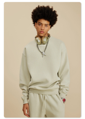 Hot Sale 440 Gsm Heavy Weight French Terry Pullover Sweater Wholesale Custom Logo Crew Neck Sweatshirt