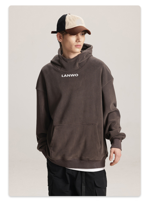 High Quality Pullover Thick Cotton Plain Hoodie In Bulk Custom Cropped Hoodie Men Puff Printed