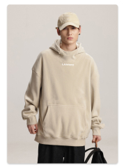 High Quality Pullover Thick Cotton Plain Hoodie In Bulk Custom Cropped Hoodie Men Puff Printed