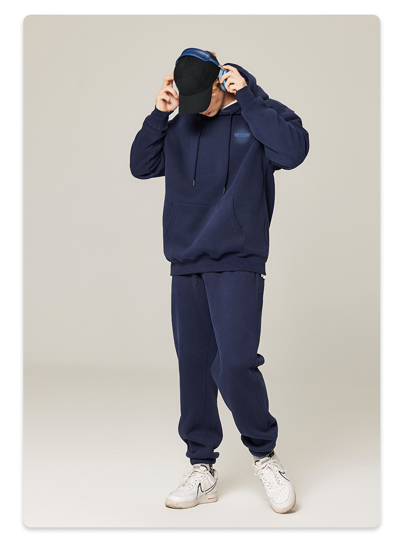 Custom Luxury Men'S Heavy Weight Cotton Oversized Hoodie Drop Shoulder Pant Suit Blank Casual Streetwear Tracksuits For Men