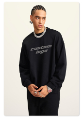 15 Years Factory Custom Crew Neck Sweatshirt Hoodies Plus Size Blank Heavyweight Crew Neck Cotton Sweatshirt For Mens