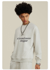 15 Years Factory Custom Crew Neck Sweatshirt Hoodies Plus Size Blank Heavyweight Crew Neck Cotton Sweatshirt For Mens