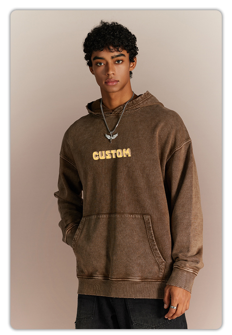 Custom Unisex Puff Print Cotton Polyester Streetwear Fleece Embroidered Mens Heavyweight High Quality 450 Gsm Essentials Hoodie