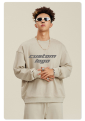 15 Years Factory Custom Crew Neck Sweatshirt Hoodies Plus Size Blank Heavyweight Crew Neck Cotton Sweatshirt For Mens