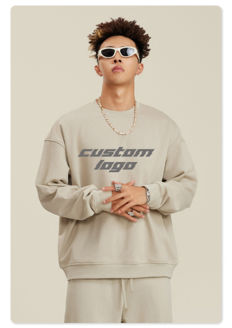 15 Years Factory Custom Crew Neck Sweatshirt Hoodies Plus Size Blank Heavyweight Crew Neck Cotton Sweatshirt For Mens