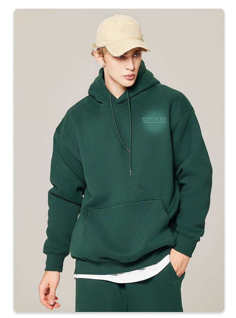 Custom Luxury Men'S Heavy Weight Cotton Oversized Hoodie Drop Shoulder Pant Suit Blank Casual Streetwear Tracksuits For Men