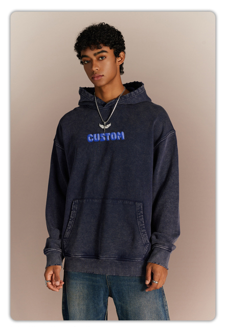 Custom Unisex Puff Print Cotton Polyester Streetwear Fleece Embroidered Mens Heavyweight High Quality 450 Gsm Essentials Hoodie