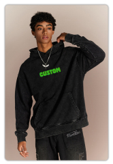 Custom Unisex Puff Print Cotton Polyester Streetwear Fleece Embroidered Mens Heavyweight High Quality 450 Gsm Essentials Hoodie