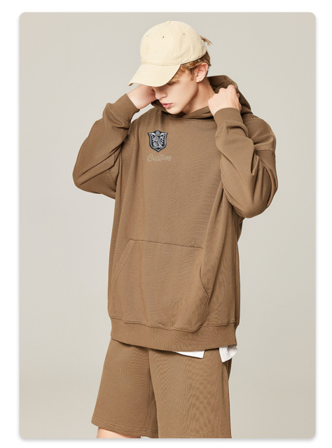 100%Cotton Knitted Regular Fit Long Sleeves Yellow Hooded Reflective Hoodies