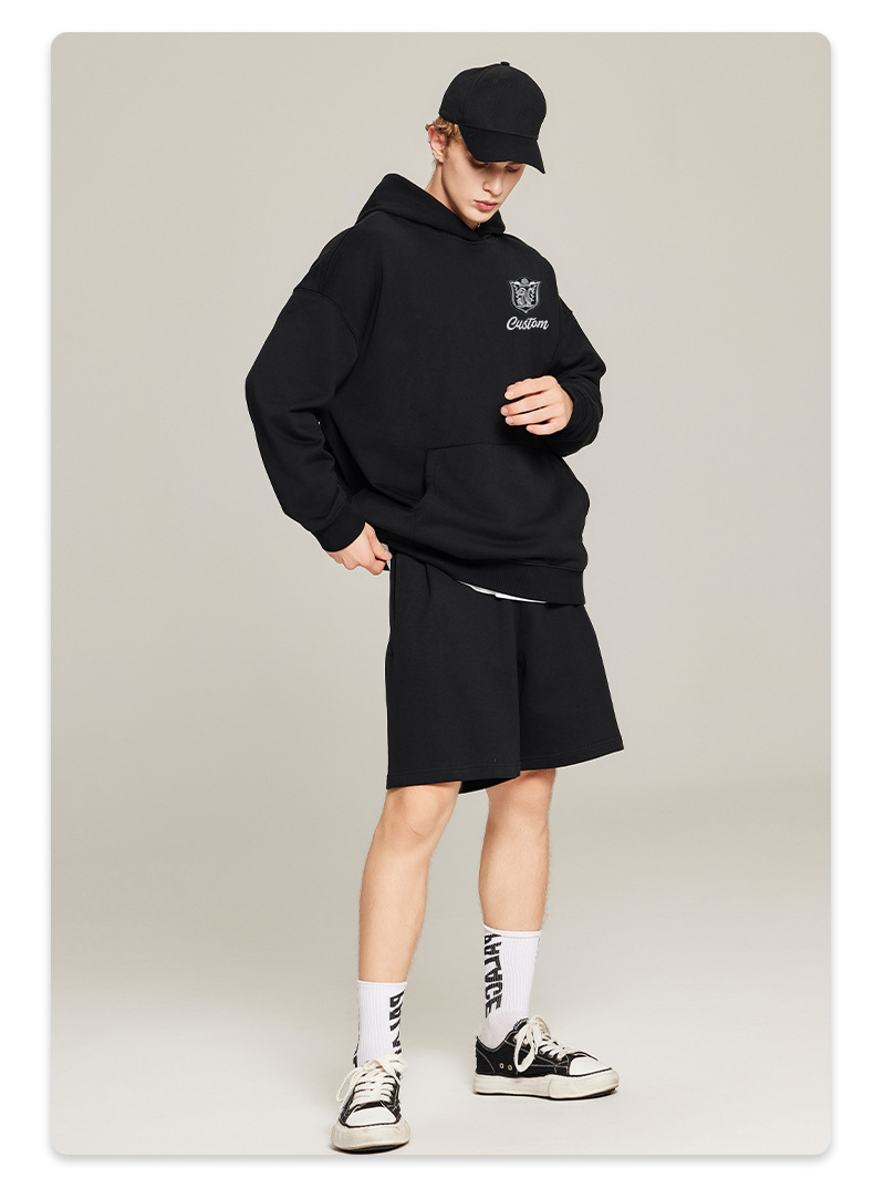 100%Cotton Knitted Regular Fit Long Sleeves Yellow Hooded Reflective Hoodies