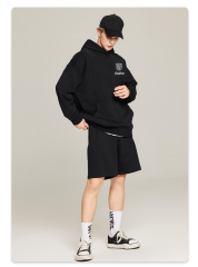 100%Cotton Knitted Regular Fit Long Sleeves Yellow Hooded Reflective Hoodies