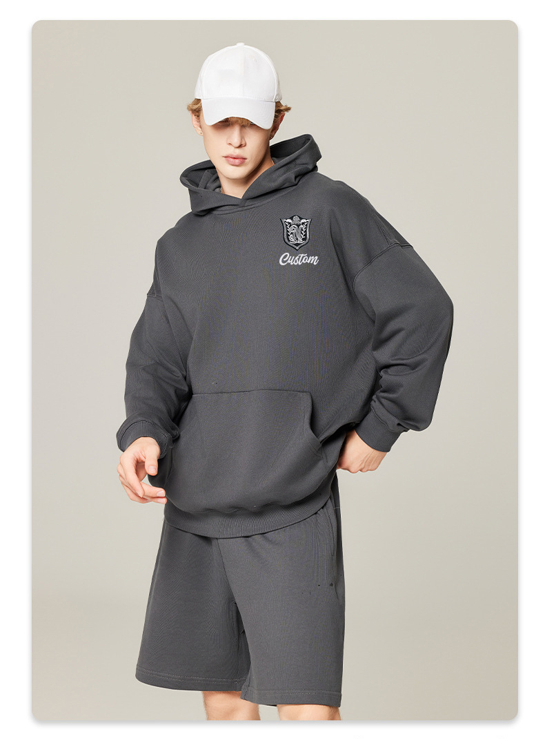 100%Cotton Knitted Regular Fit Long Sleeves Yellow Hooded Reflective Hoodies