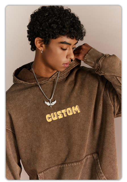 Custom Unisex Puff Print Cotton Polyester Streetwear Fleece Embroidered Mens Heavyweight High Quality 450 Gsm Essentials Hoodie