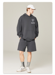 100%Cotton Knitted Regular Fit Long Sleeves Yellow Hooded Reflective Hoodies