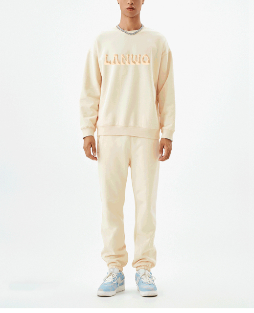 Custom Men's Sweatshirt Boxy Fitting Mock Neck Cotton Crewneck Streetwear Men's Hoodies & Sweatshirts