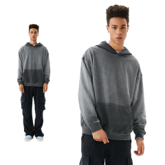 American Style Cotton 420gsm Terry Retro Gradient Unisex Heavy Washed Hoodie Custom Printing