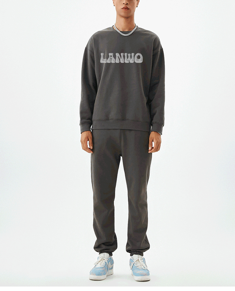 Custom Men's Sweatshirt Boxy Fitting Mock Neck Cotton Crewneck Streetwear Men's Hoodies & Sweatshirts