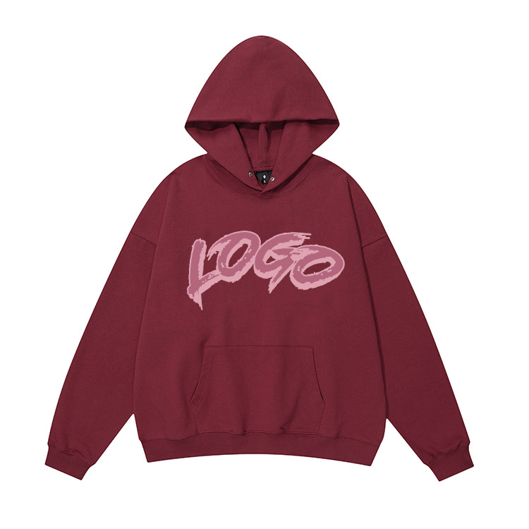 Custom New Style Pullover Loose High Quantity Dropped Shoulder 100% Cotton Hoodie