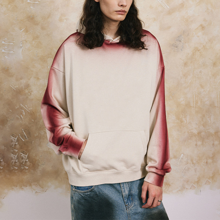 High Quality Custom Stone Wash Blank Hoodie Manufacturer Men Fleece Cotton Vintage Mock Neck Heavy Hoodie For Men