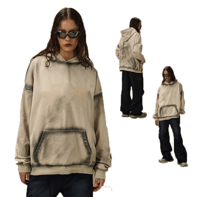 Winter Clothes Custom Embroidery Logo Blank Thick Hoodies Cotton Oversized Hoodie For Men