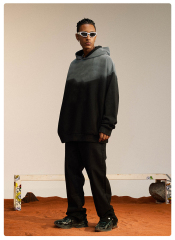 Heavyweight French Terry Cotton Hoodie Tie Dye Hoodie Men Oversized Unisex Hoodie Acid Wash Sun Faded