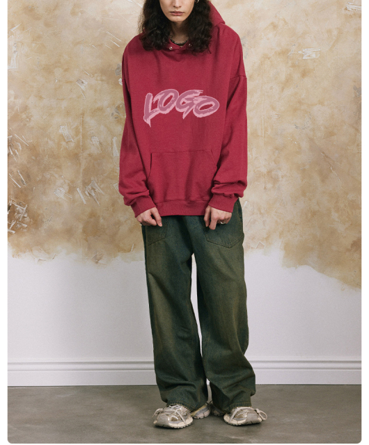 Custom New Style Pullover Loose High Quantity Dropped Shoulder 100% Cotton Hoodie