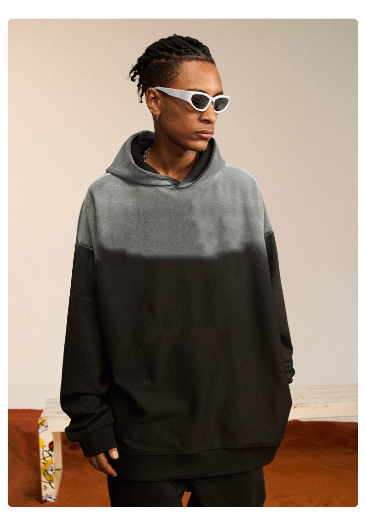 Heavyweight French Terry Cotton Hoodie Tie Dye Hoodie Men Oversized Unisex Hoodie Acid Wash Sun Faded