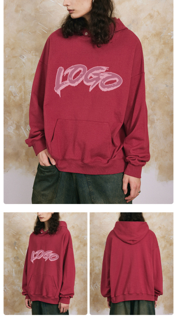 Custom New Style Pullover Loose High Quantity Dropped Shoulder 100% Cotton Hoodie