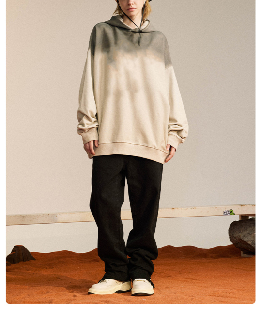 Heavyweight French Terry Cotton Hoodie Tie Dye Hoodie Men Oversized Unisex Hoodie Acid Wash Sun Faded