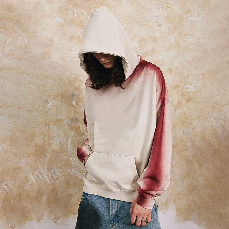 High Quality Custom Stone Wash Blank Hoodie Manufacturer Men Fleece Cotton Vintage Mock Neck Heavy Hoodie For Men