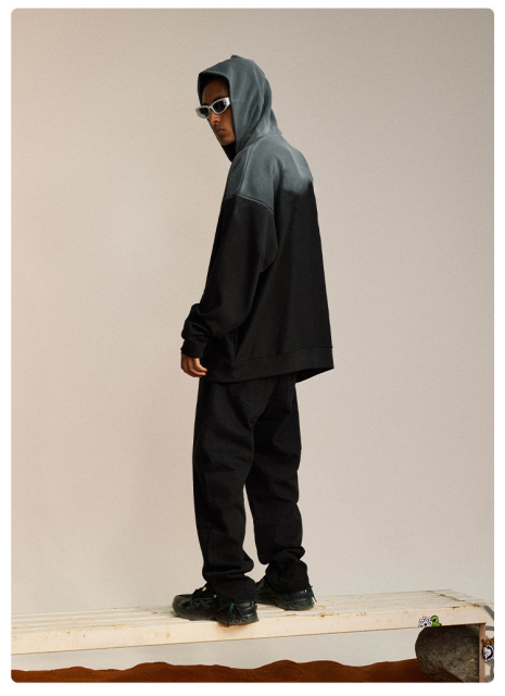 Heavyweight French Terry Cotton Hoodie Tie Dye Hoodie Men Oversized Unisex Hoodie Acid Wash Sun Faded