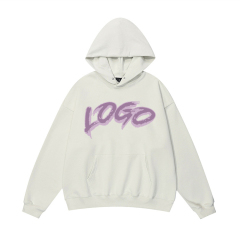 Custom New Style Pullover Loose High Quantity Dropped Shoulder 100% Cotton Hoodie
